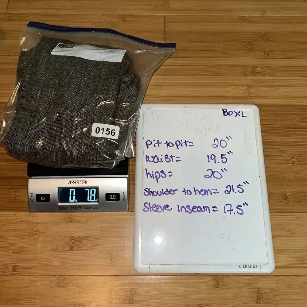 Karavan Womens Olive Green Woven Linen Blazer Blouse‎ Medium Button Front - Picture 9 of 9